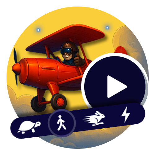 Master the interactive control panel to guide your Aviamasters flight.